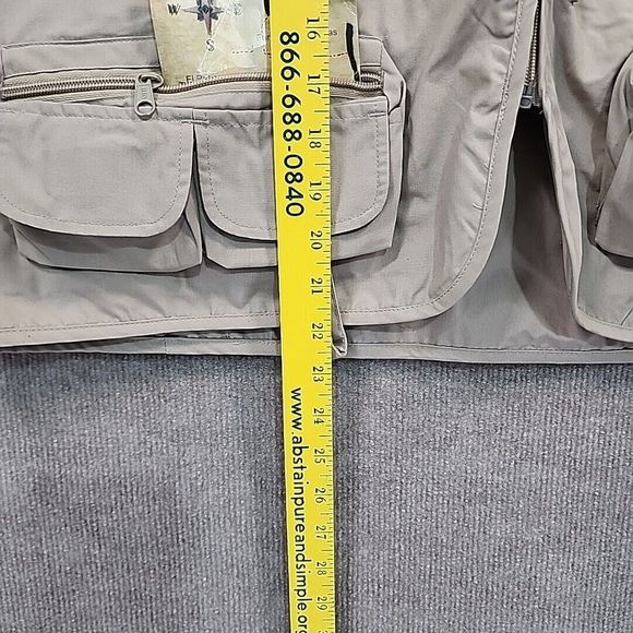 RIO BRAVO Tan Cotton Fly Fishing Tackle Safari Vest Jacket Adult Size XL NEW - Picture 7 of 8